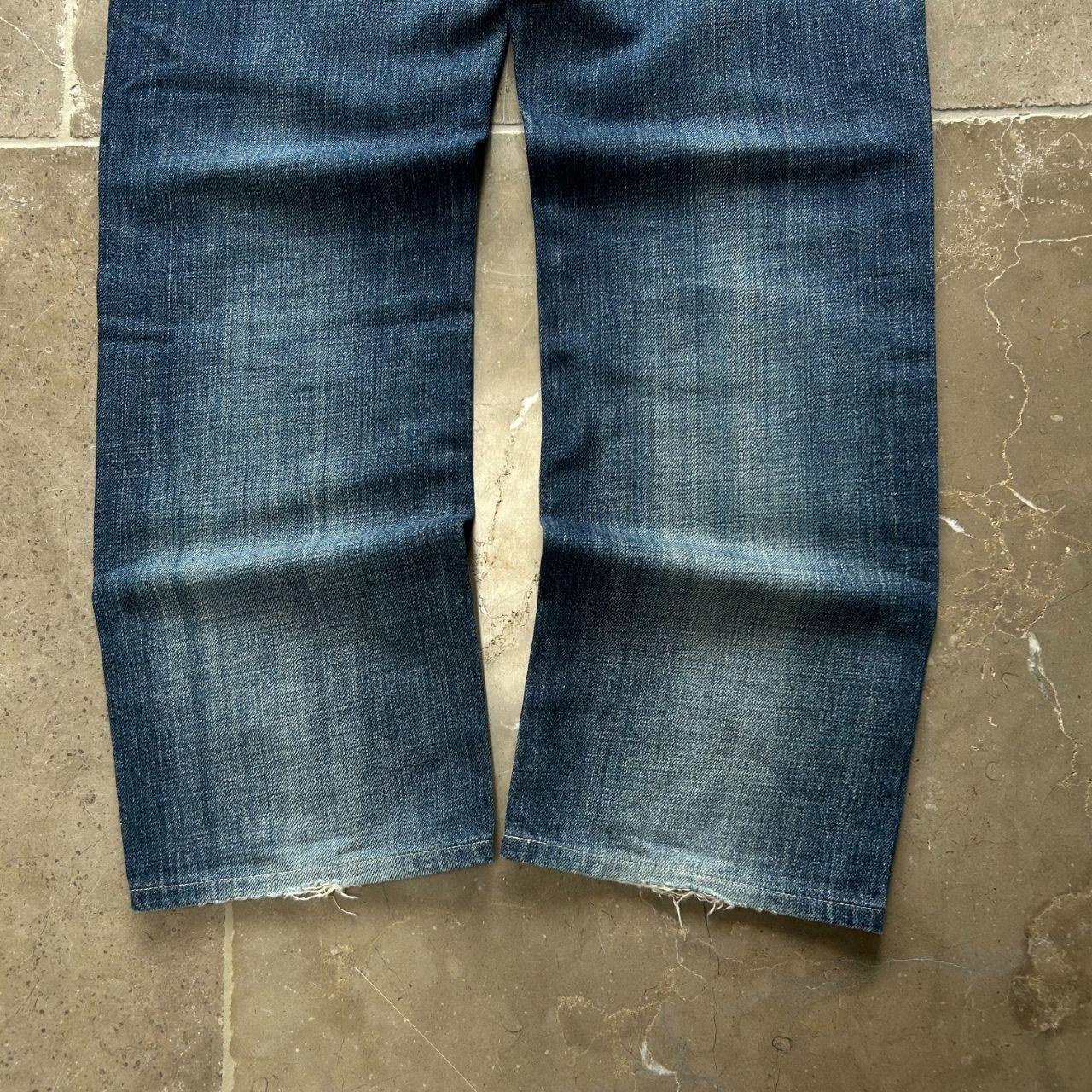 Vintage Burberry Black Label Relaxed Straight Buckle Back Jeans W32 L28