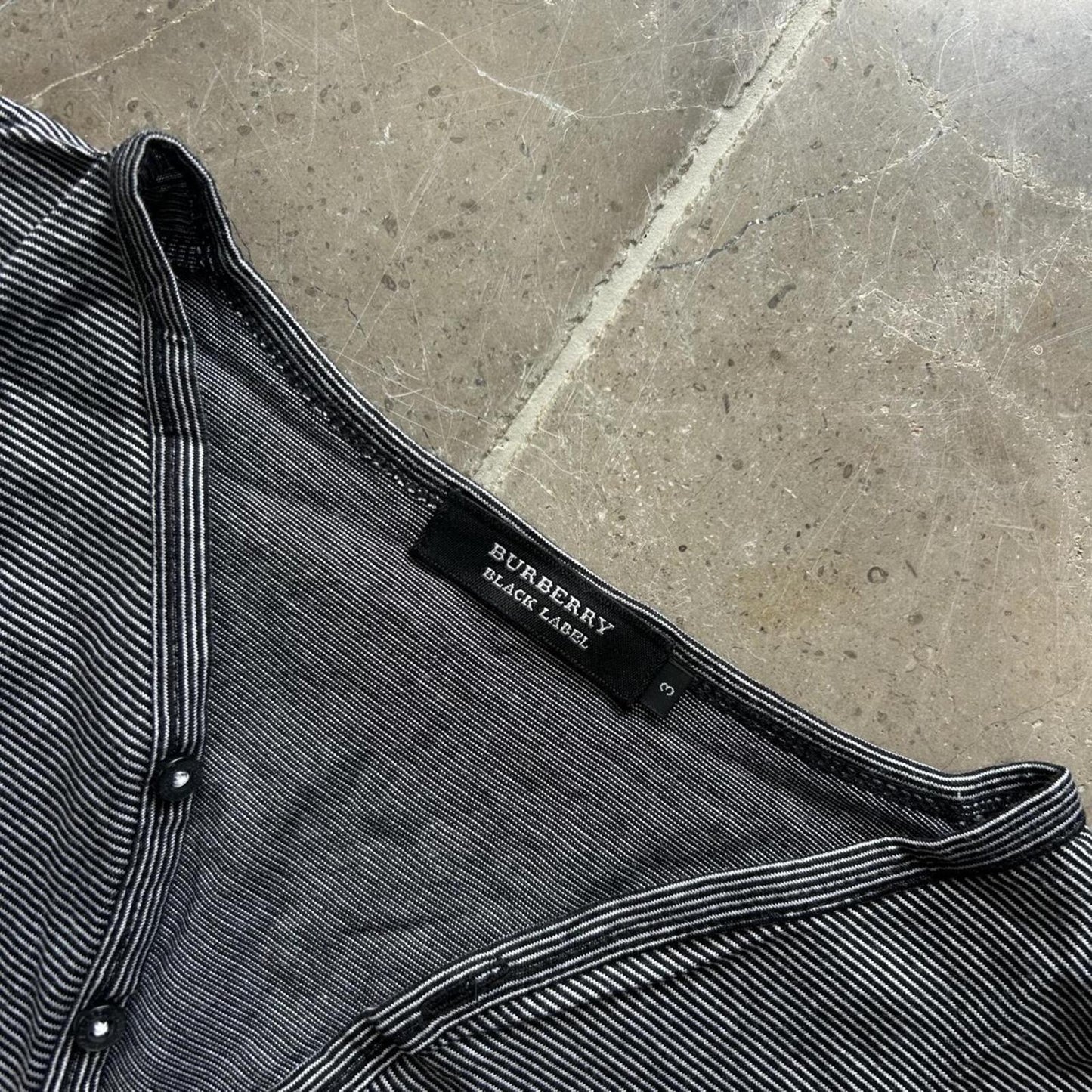 Burberry Black Label Striped Henley T Shirt 3