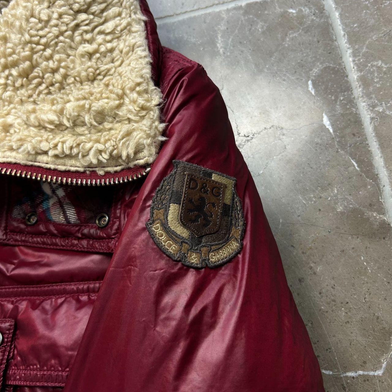 Dolce & Gabbana Red Multi Pockets Cargo Puffer Bomber Jacket M