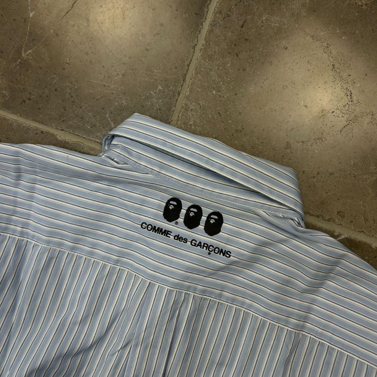 Comme des Garcons x Bape Striped Long Sleeve Shirt S