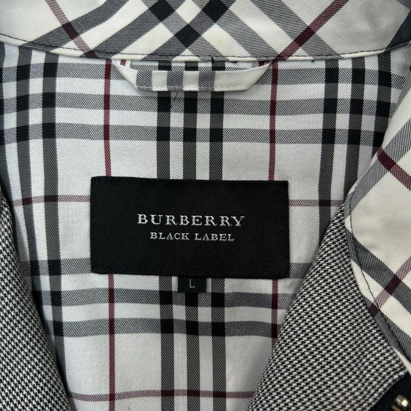 Burberry Black Label Houndstooth Check Windbreaker Jacket M