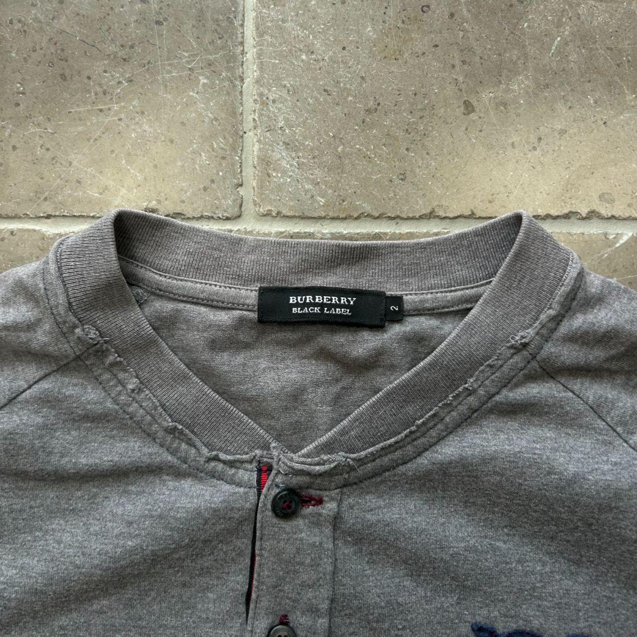 Burberry Black Label Big Logo Henley T Shirt S