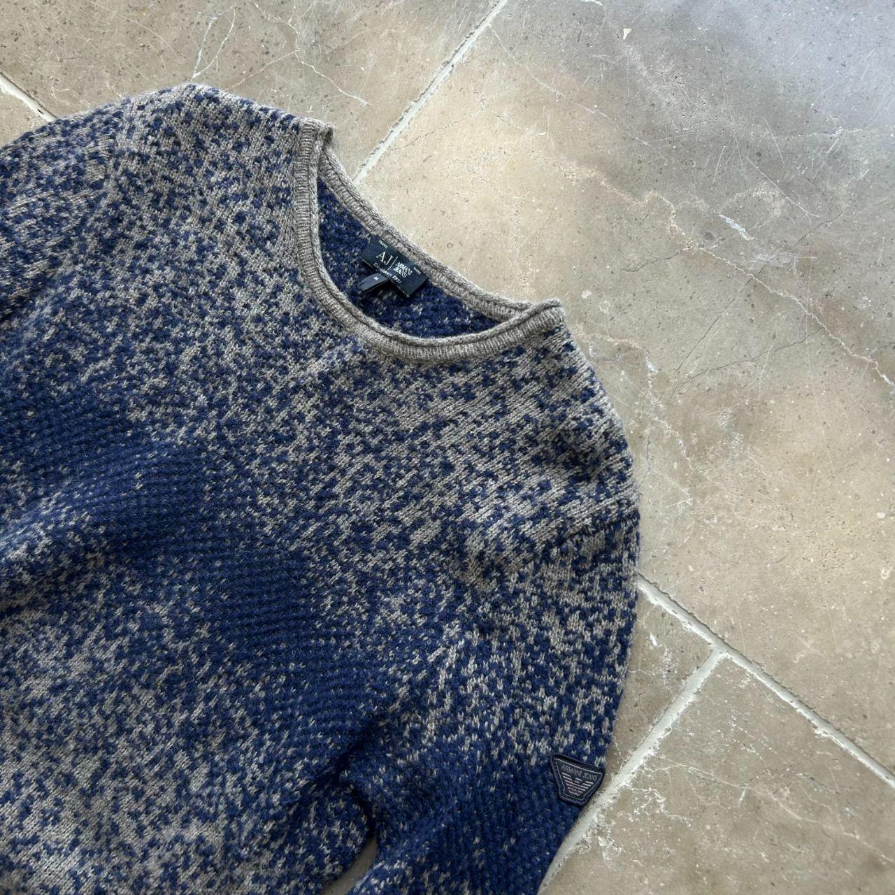 Vintage Armani Jeans Gradient Knit Jumper M