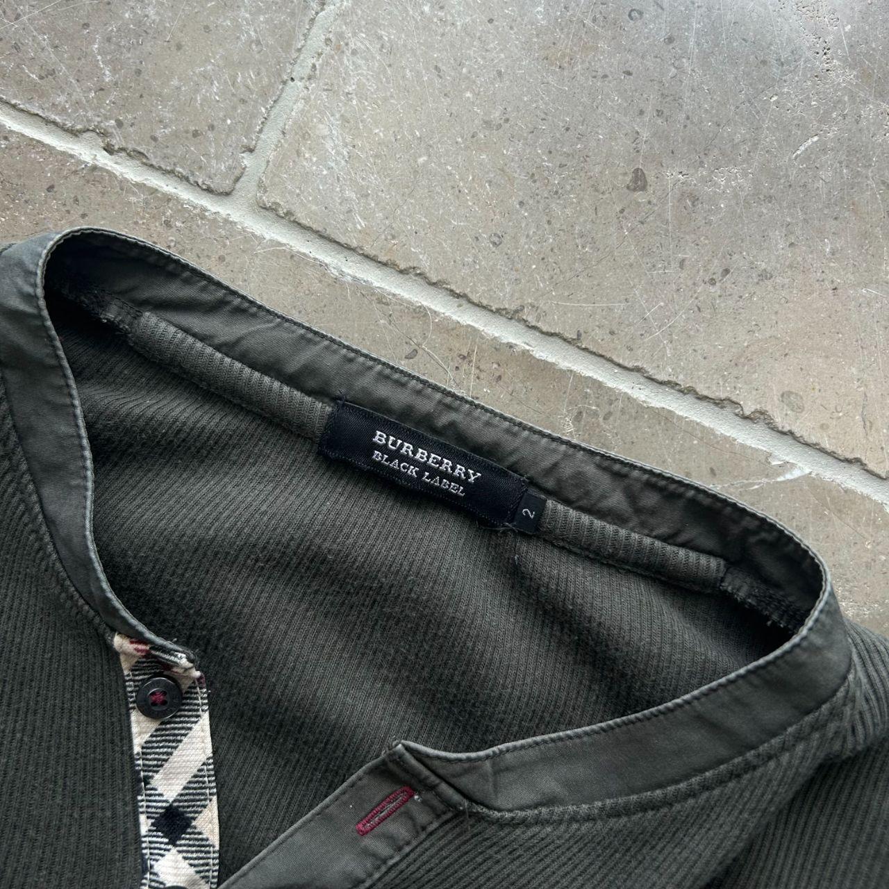 Burberry Black Label Nova Check Ribbed Henley T Shirt S