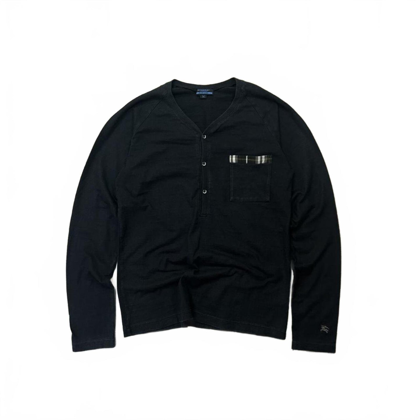 Burberry Blue Label Nova Check Lightweight Henley T Shirt S