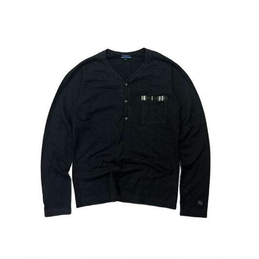 Burberry Blue Label Nova Check Lightweight Henley T Shirt S