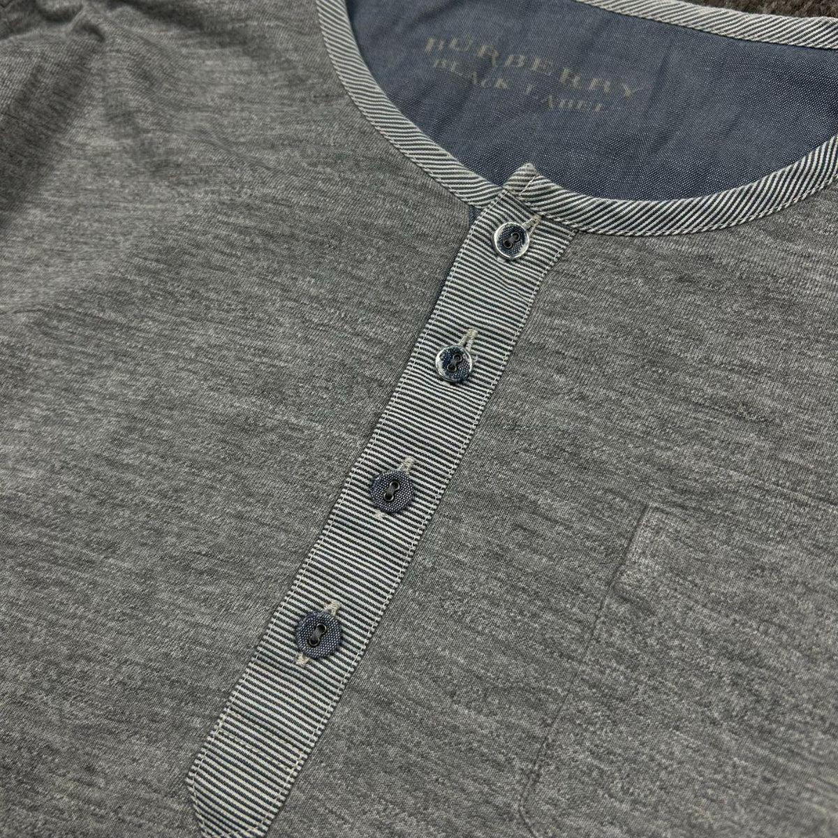 Burberry Black Label Long Sleeve Henley T Shirt M