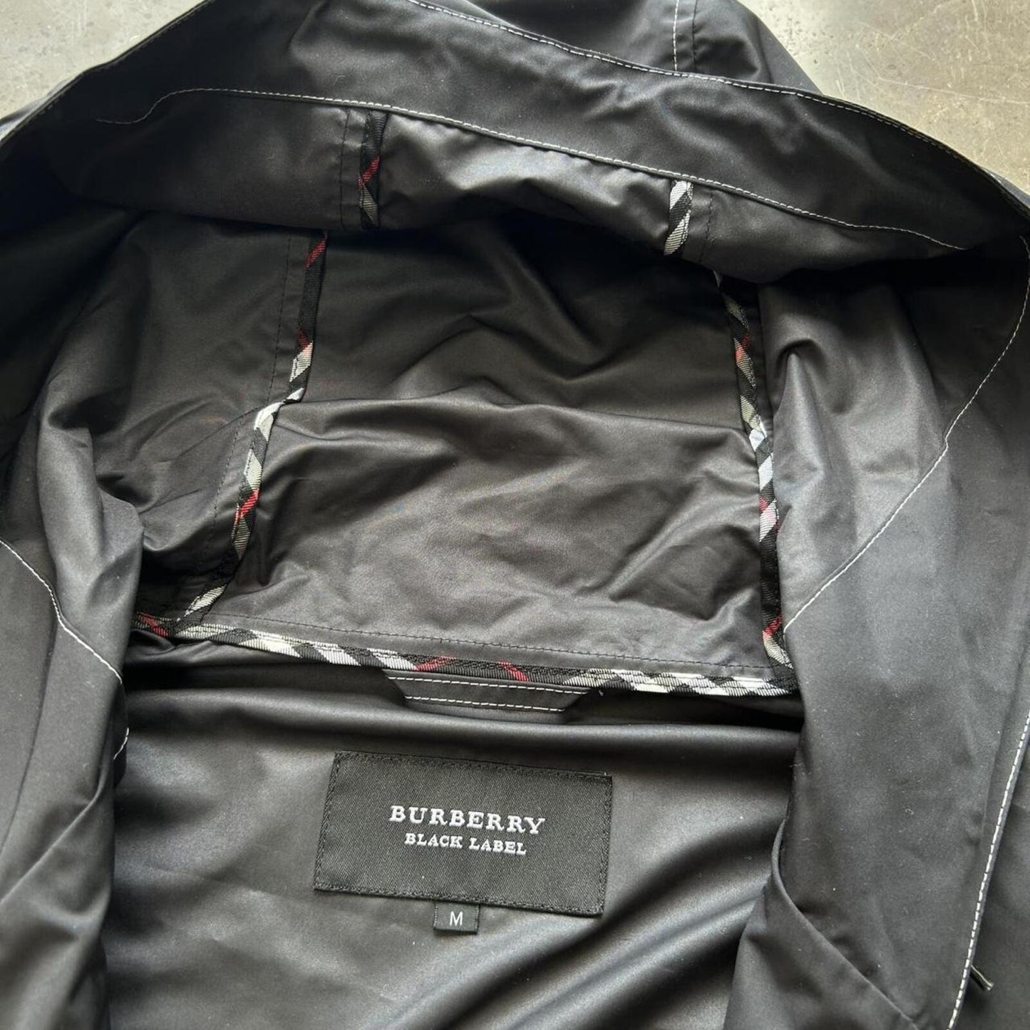 Burberry Black Label Nova Check Contrast Stitch Windbreaker Jacket S