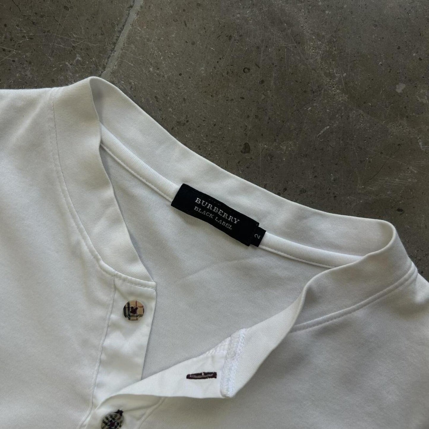 Burberry Black Label Long Sleeve Henley T Shirt S
