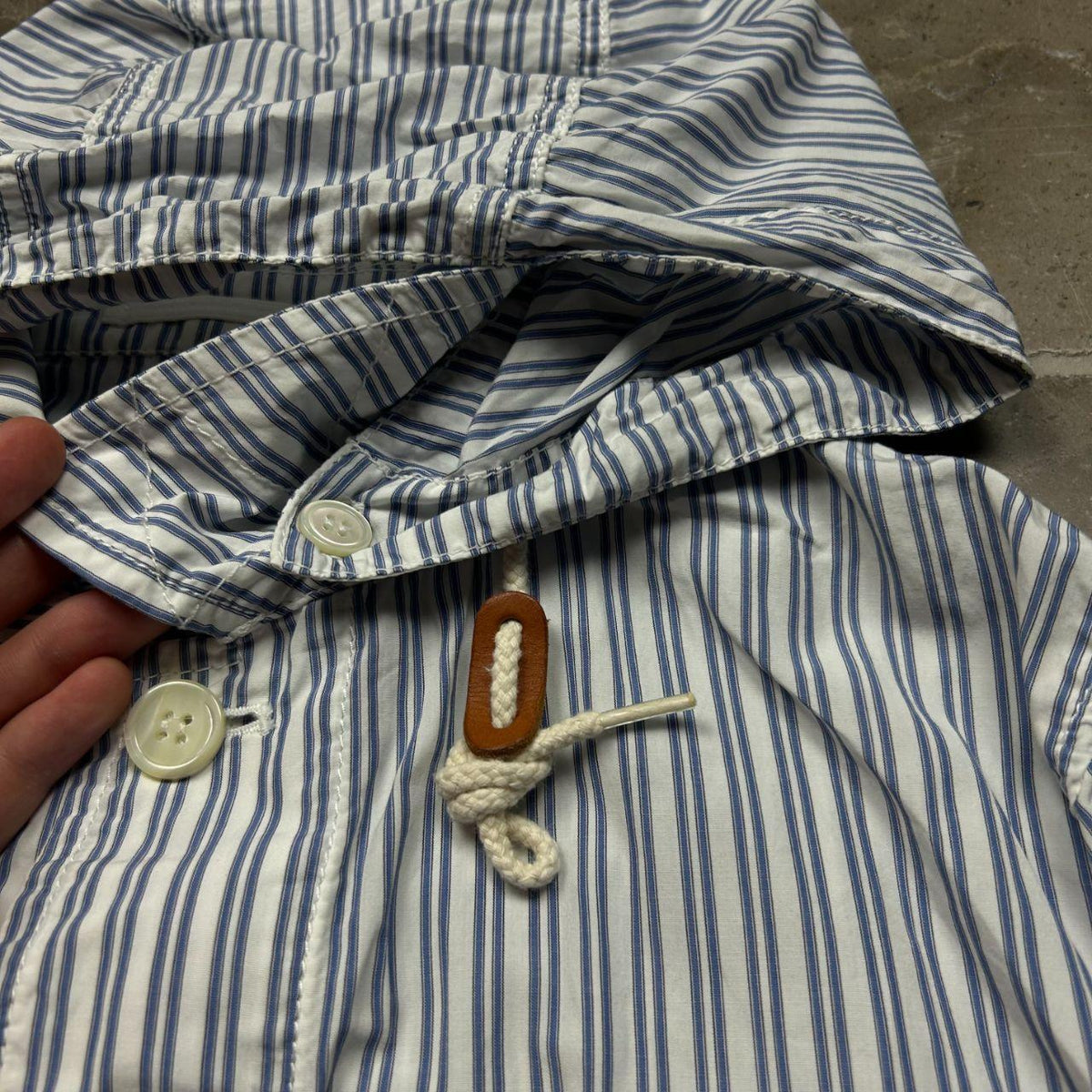 Comme des Garcons Homme Striped Hooded Jacket S