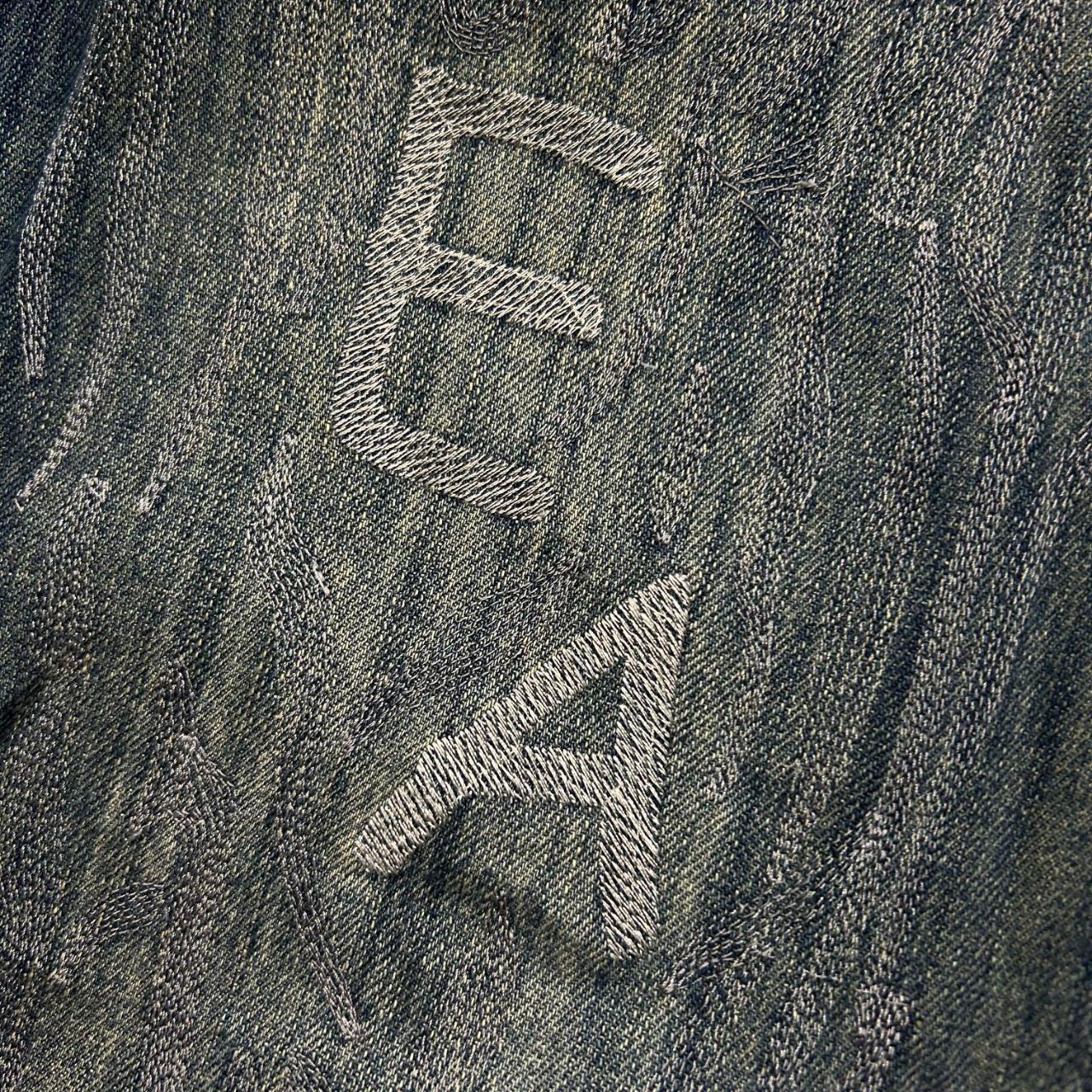 Vintage Emporio Armani Jeans Straight Leg Embroidered Jeans W34 L32
