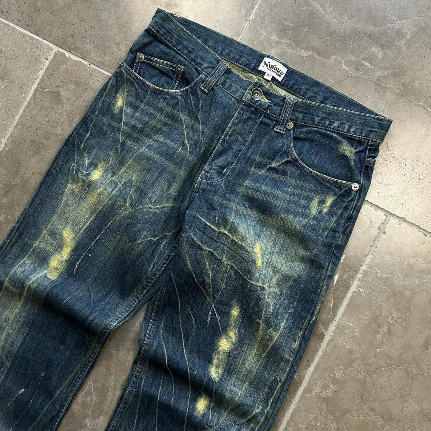 Vintage Japan Style Faded Relaxed Straight Jeans W30 L28