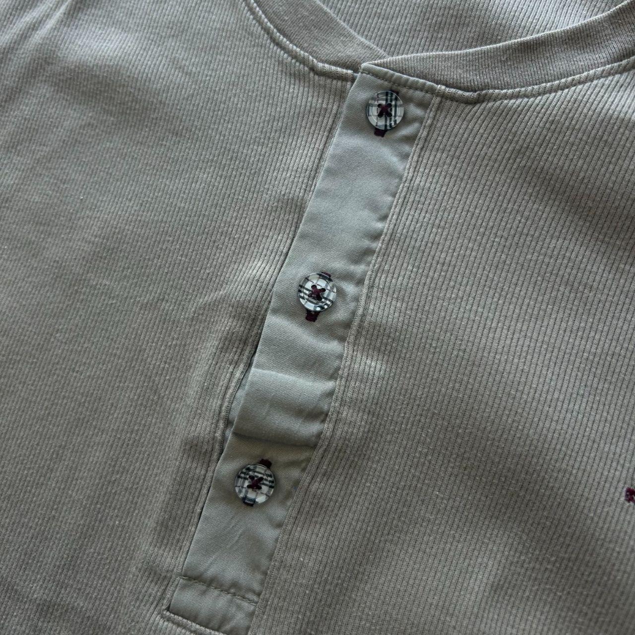 Burberry Black Label Ribbed Henley T Shirt M