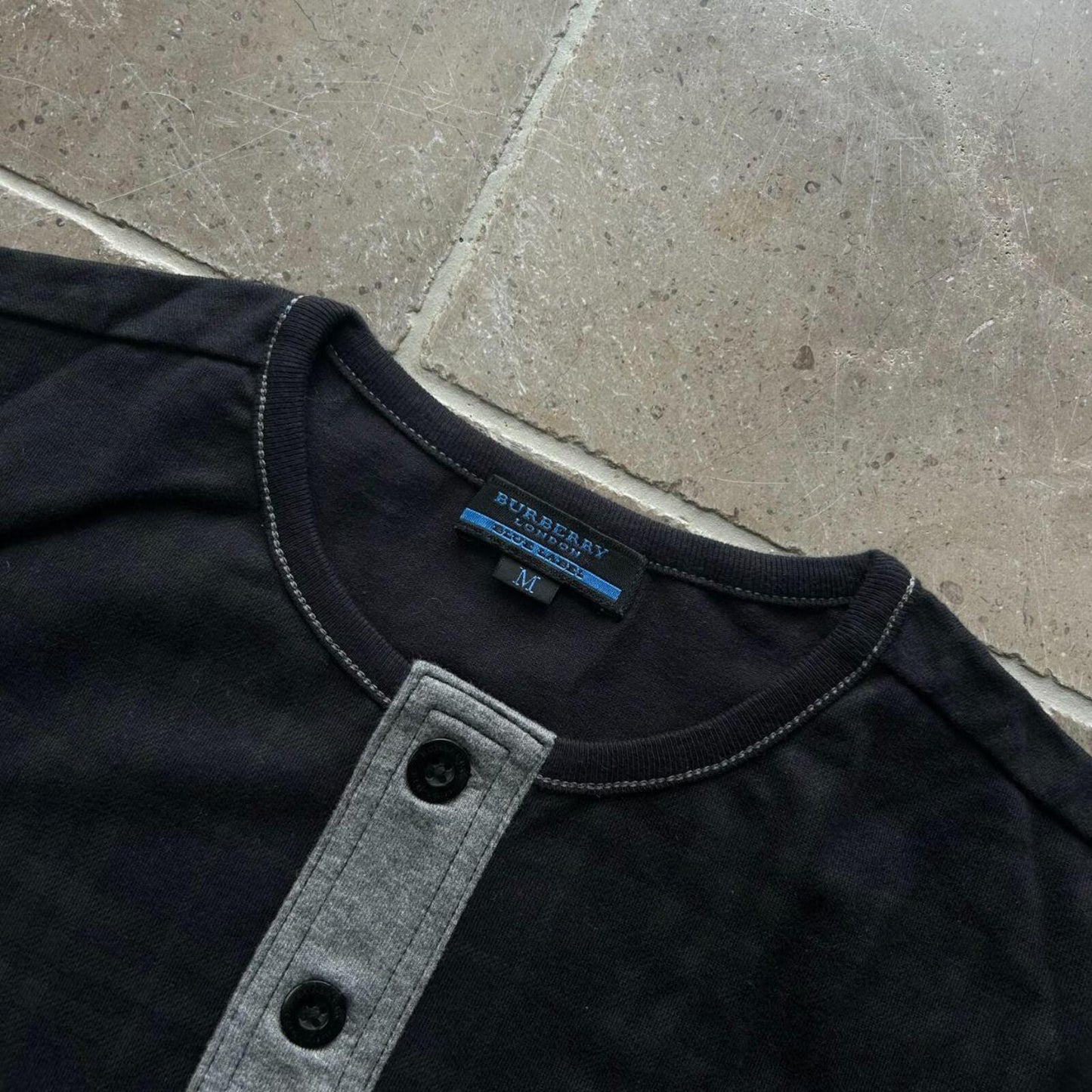 Burberry Blue Label Shadow Nova Check Henley T Shirt M
