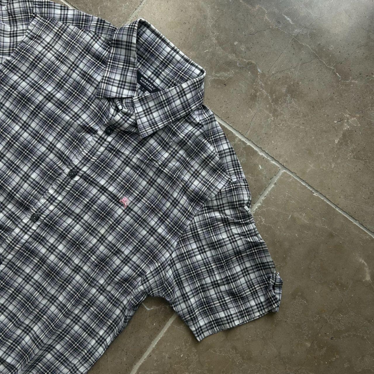 Burberry Black Label Plaid Check Button Up Shirt S