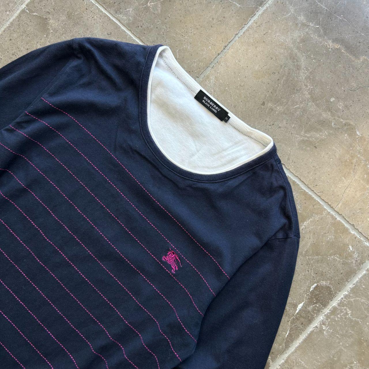Burberry Black Label Striped Long Sleeve T Shirt S