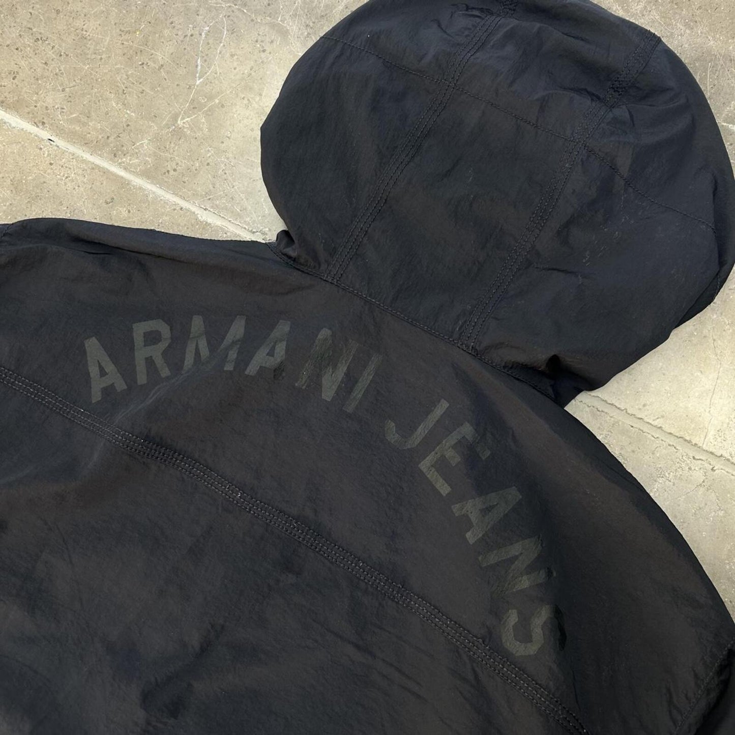 Vintage Armani Jeans Nylon Windbreaker Jacket L