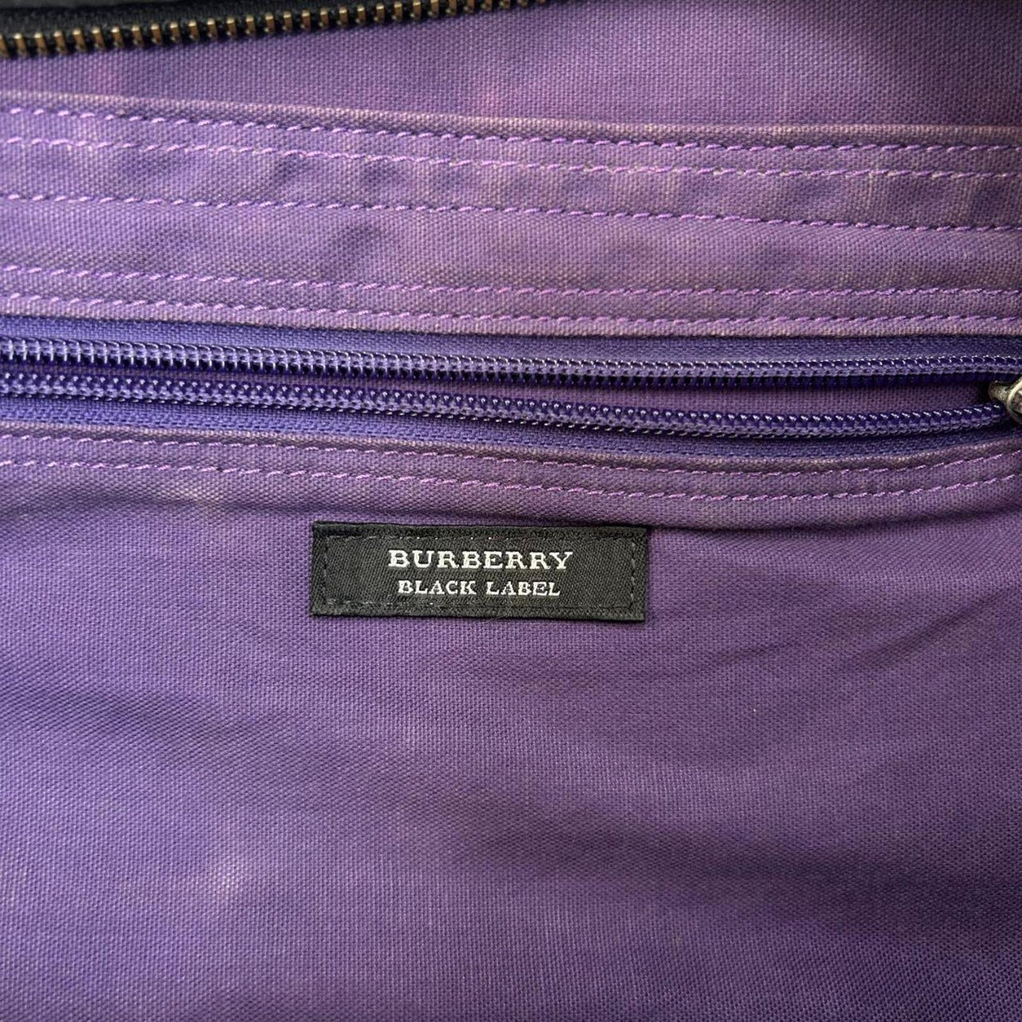 Burberry Black Label Briefcase Shadow Check Business Bag
