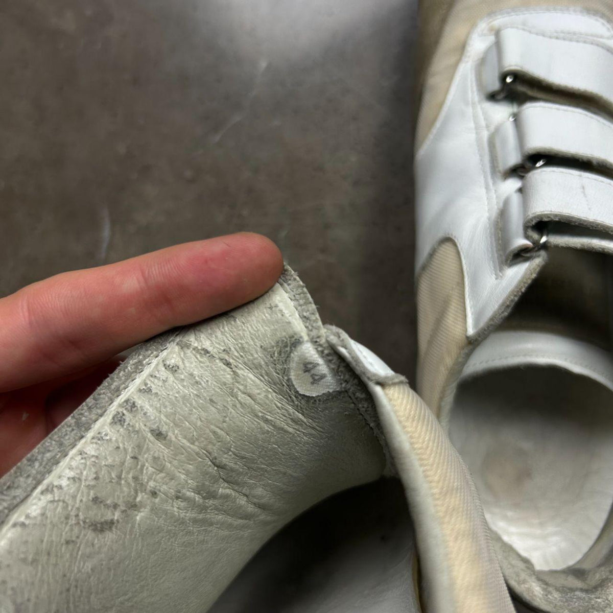 Maison Margiela Triple Strap Velcro Low Top Trainers UK 10