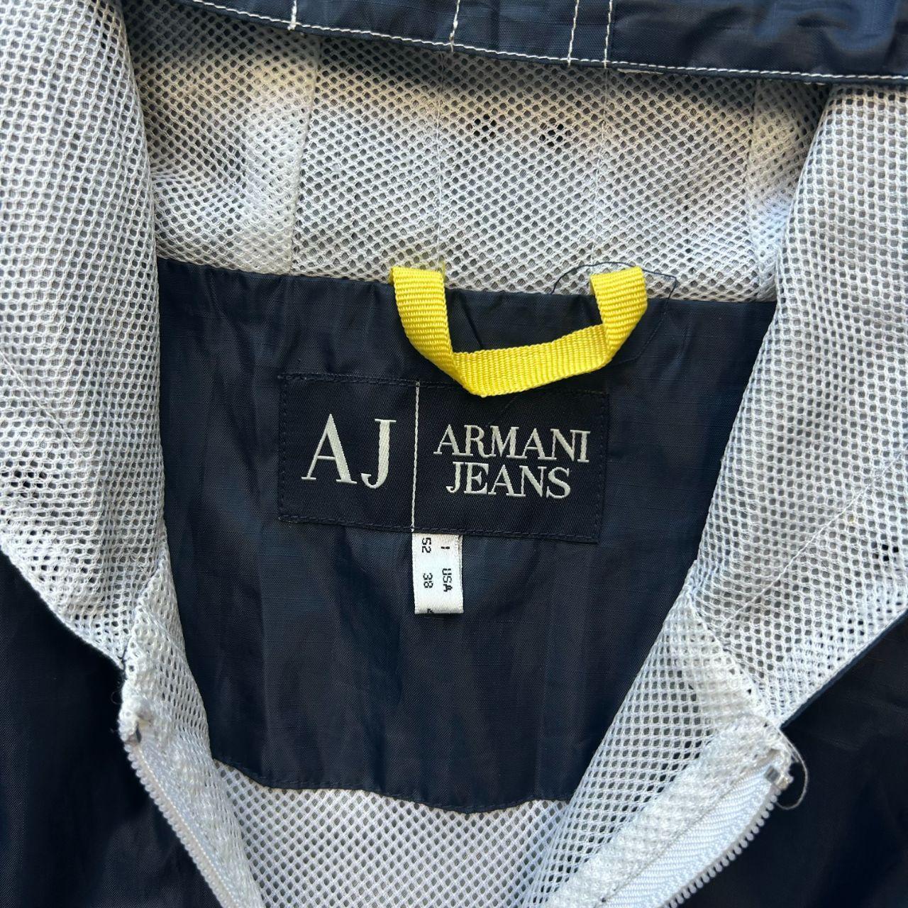 Vintage Armani Jeans Logo Lightweight Windbreaker Jacket Size L