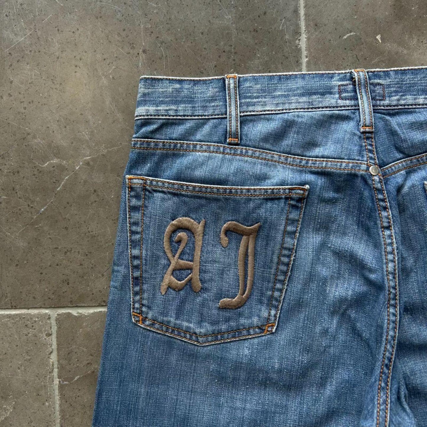Vintage Armani Jeans Relaxed Straight Logo Jeans W34 L30