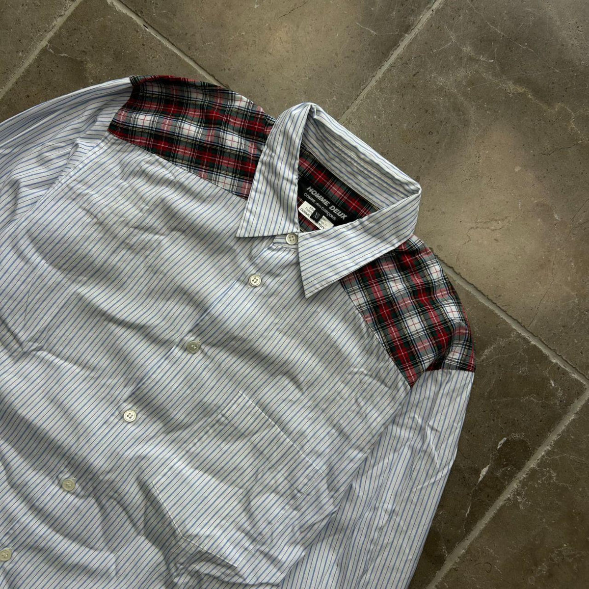 Comme des Garcons Homme Deux Striped Long Sleeve Shirt XS