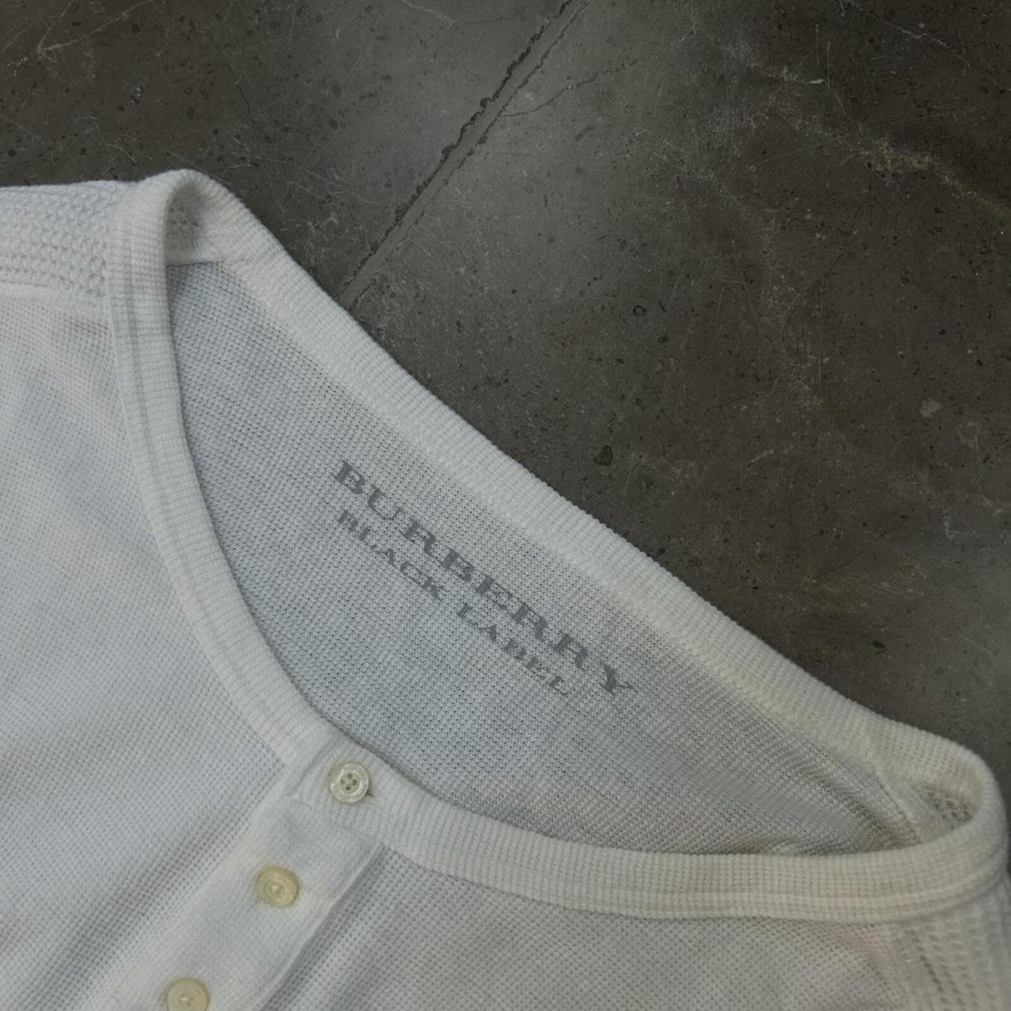 Burberry Black Label Nova Check Waffle Henley T Shirt S