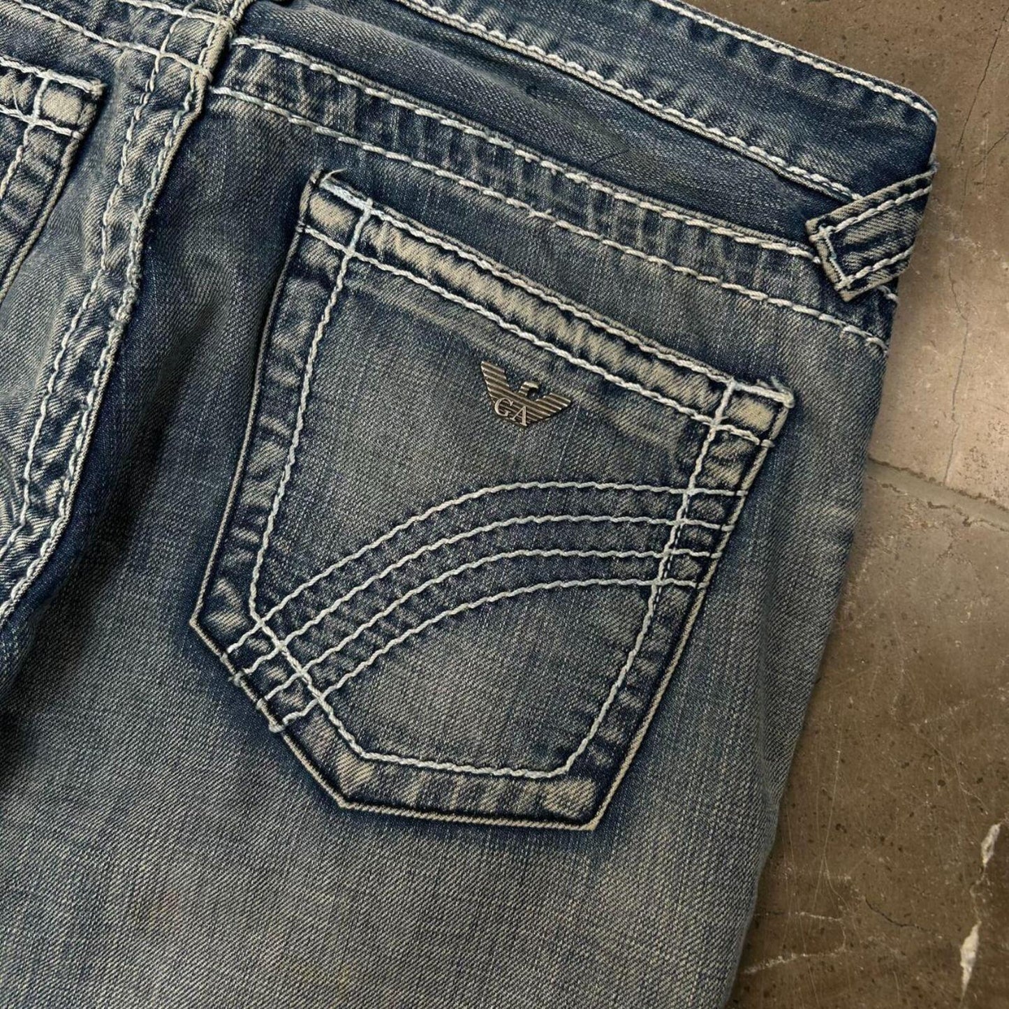 Vintage Emporio Armani Jeans Straight Relaxed Straight Jeans W32 L32