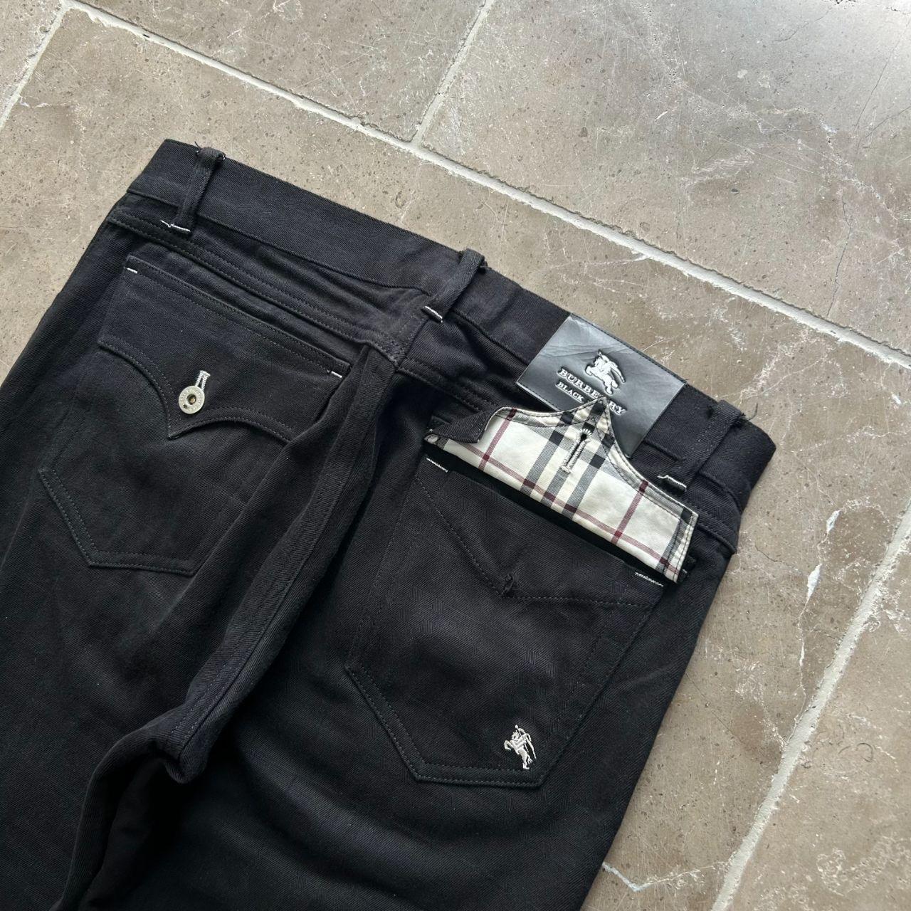 Vintage Burberry Black Label Shadow Check Jeans W31 L31