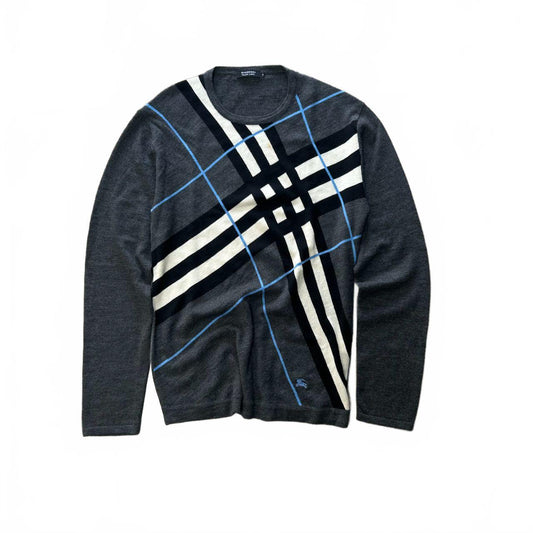 Burberry Black Label Nova Check Knit Lightweight Jumper M