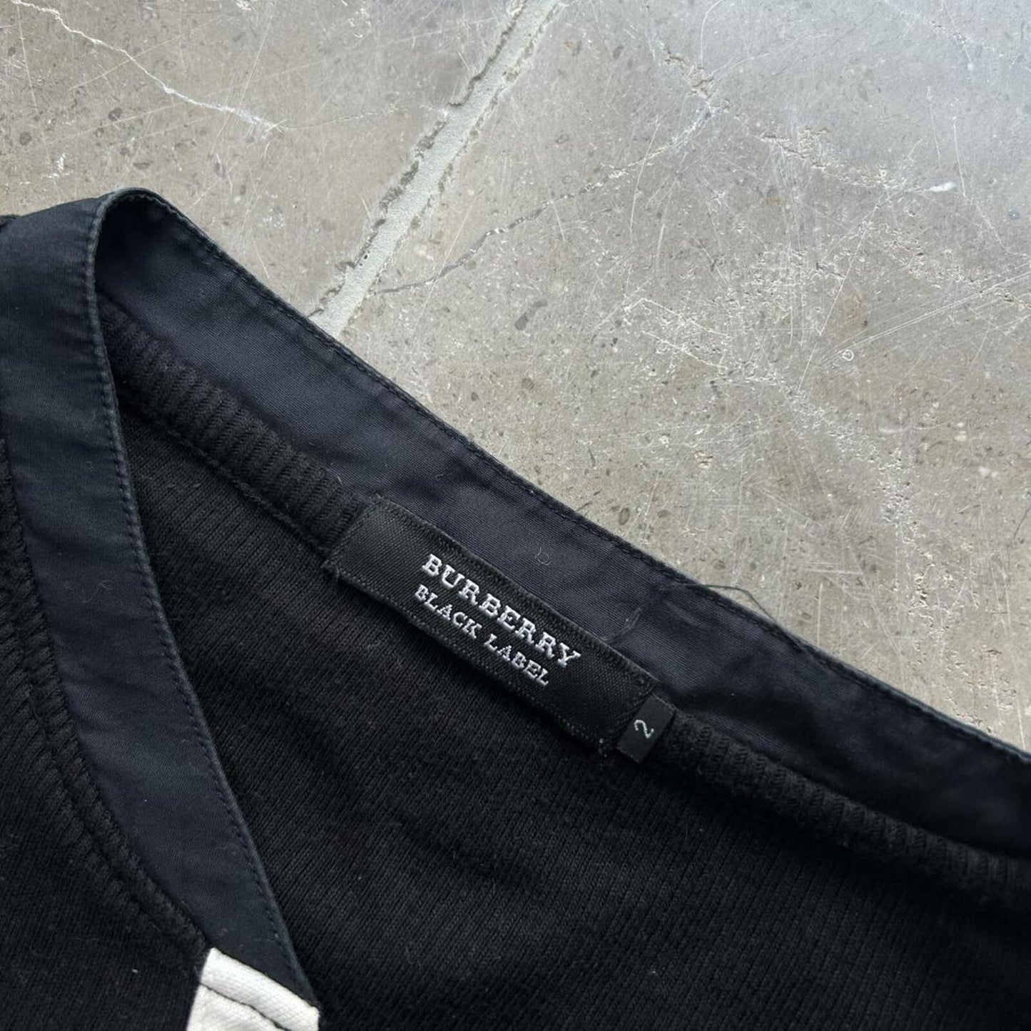 Burberry Black Label Nova Check Ribbed Henley Shirt M