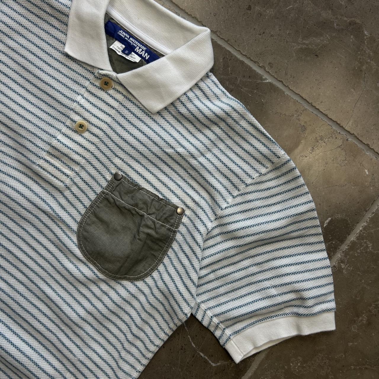 Junya Watanabe Comme Des Garçons Striped Pocket Polo Shirt S