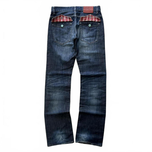 Vintage Burberry Black Label Straight Raw Denim Jeans W29 L32’