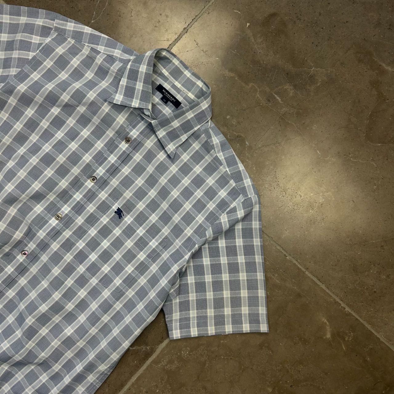 Burberry London Plaid Check Button Up Shirt L
