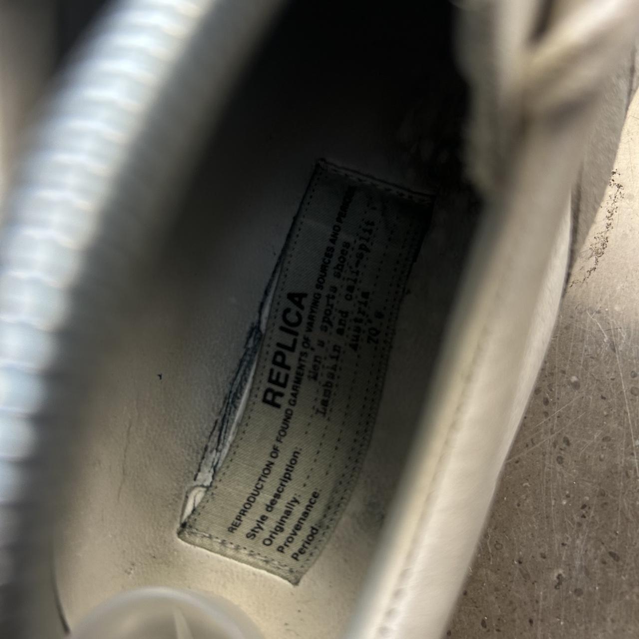 Maison Margiela Gat Low Top Trainers White Grey UK 7