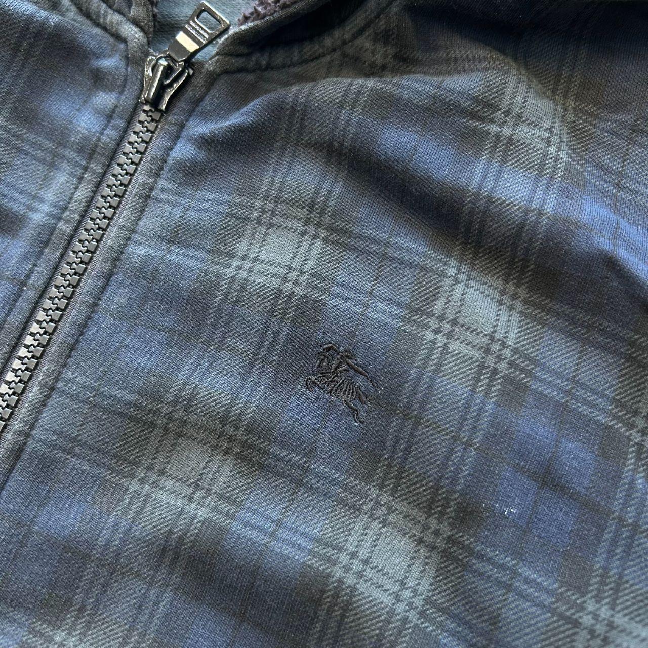 Burberry Black Label Plaid Tartan Zip Up Hoodie L