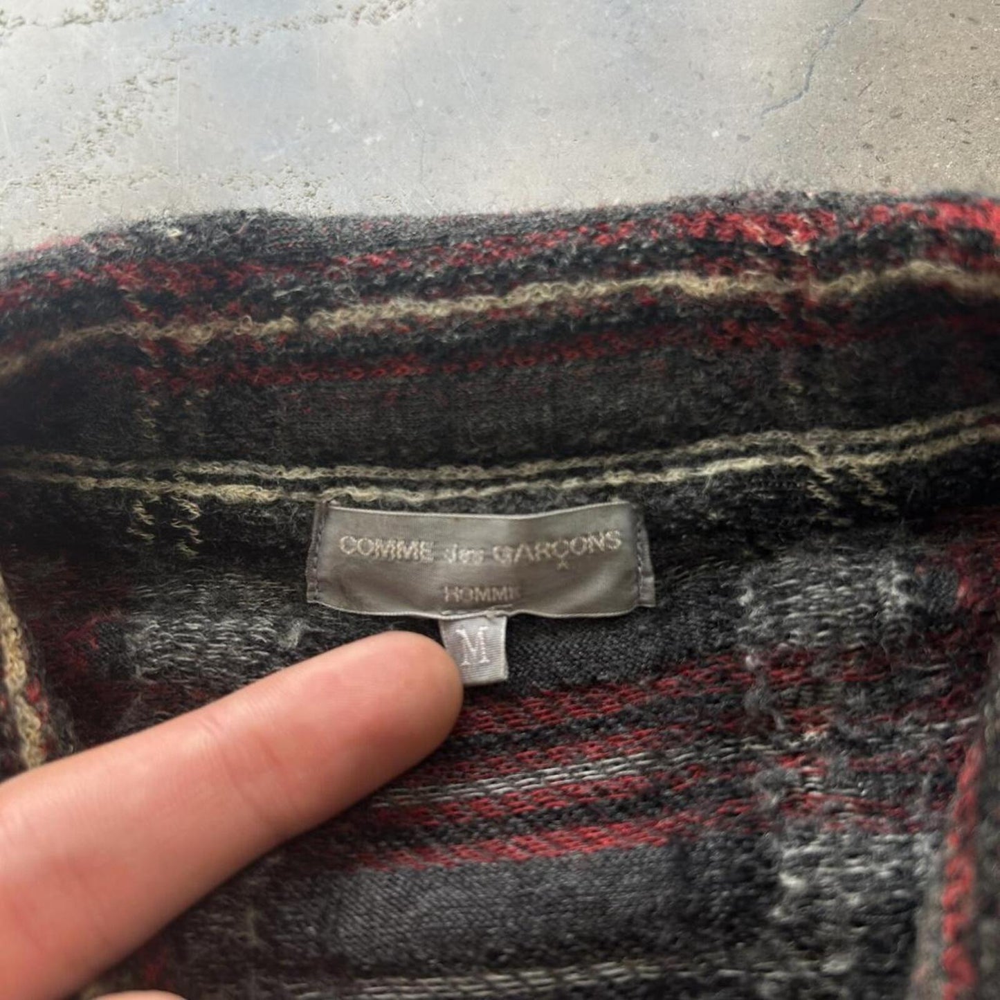 Men’s Comme des Garçons Homme Zip up Flannel Jacket M