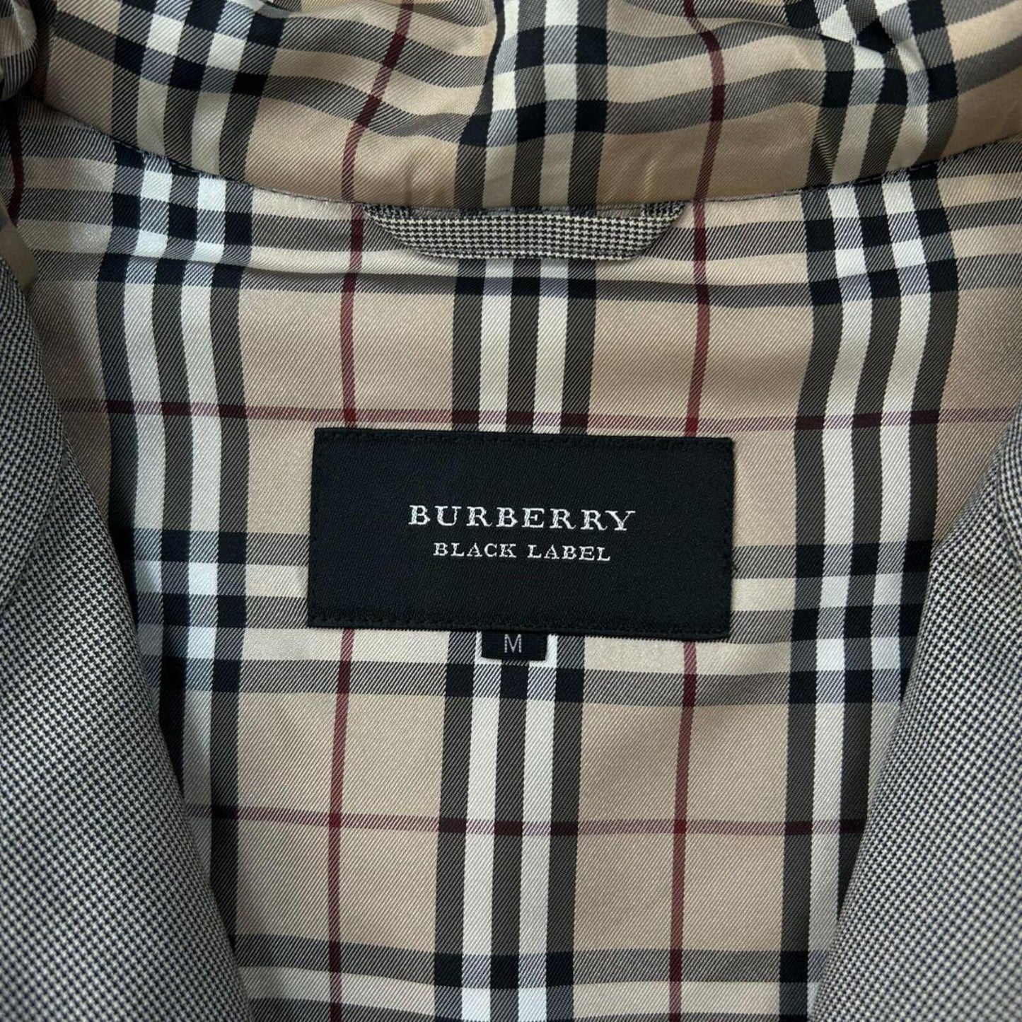 Burberry Black Label Houndstooth Check Windbreaker Jacket S