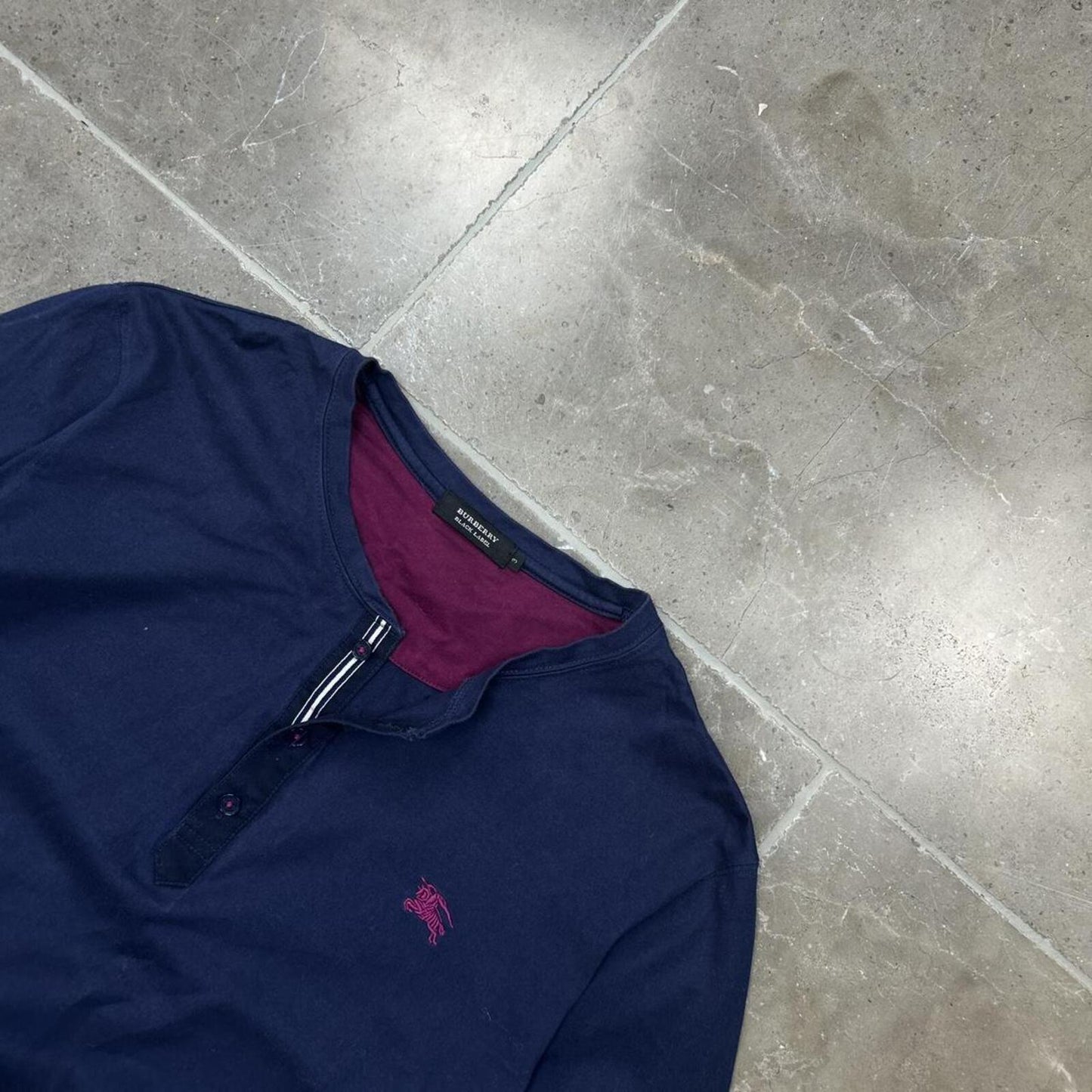 Burberry Black Label Cotton Henley T Shirt M