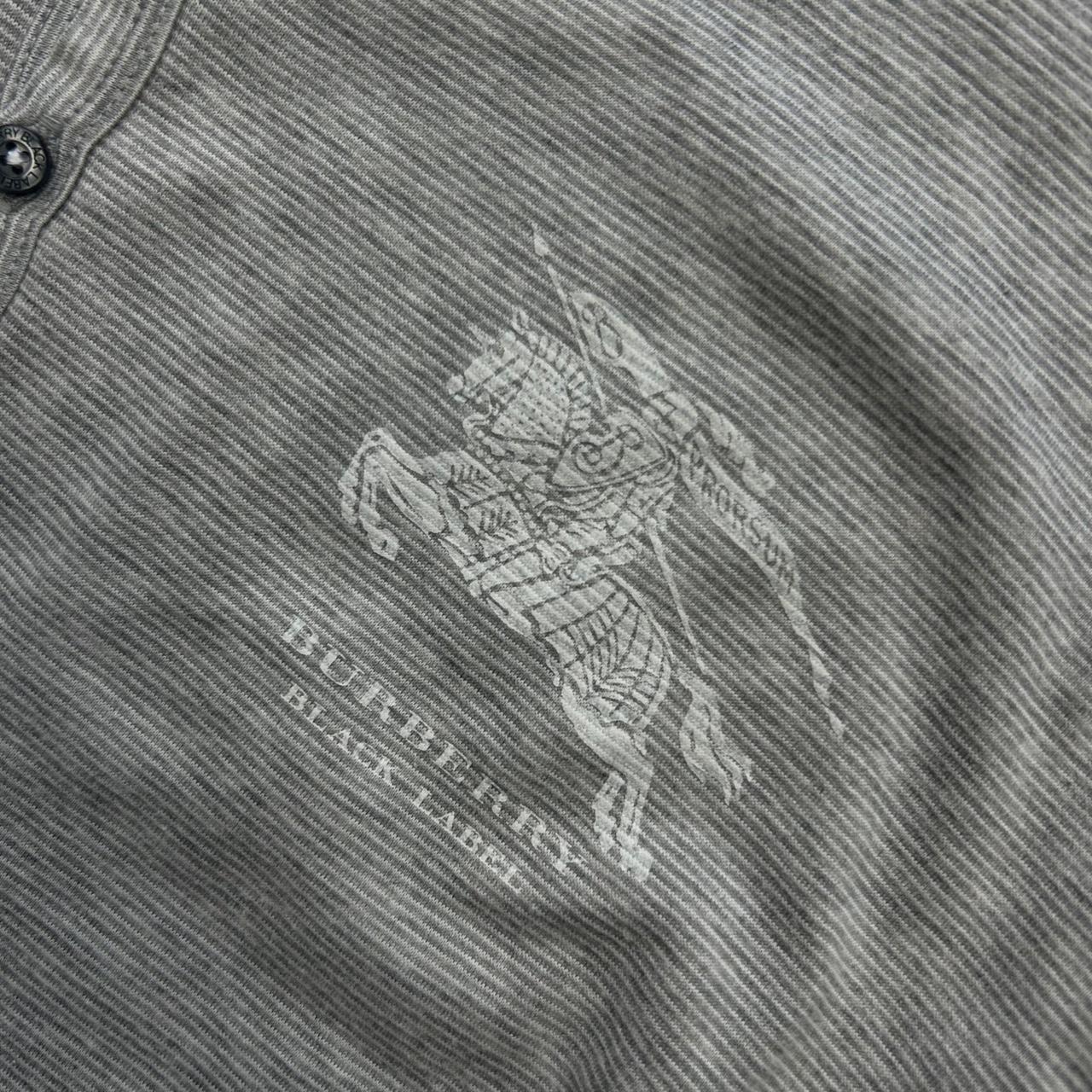 Burberry Black Label Striped Henley T Shirt M