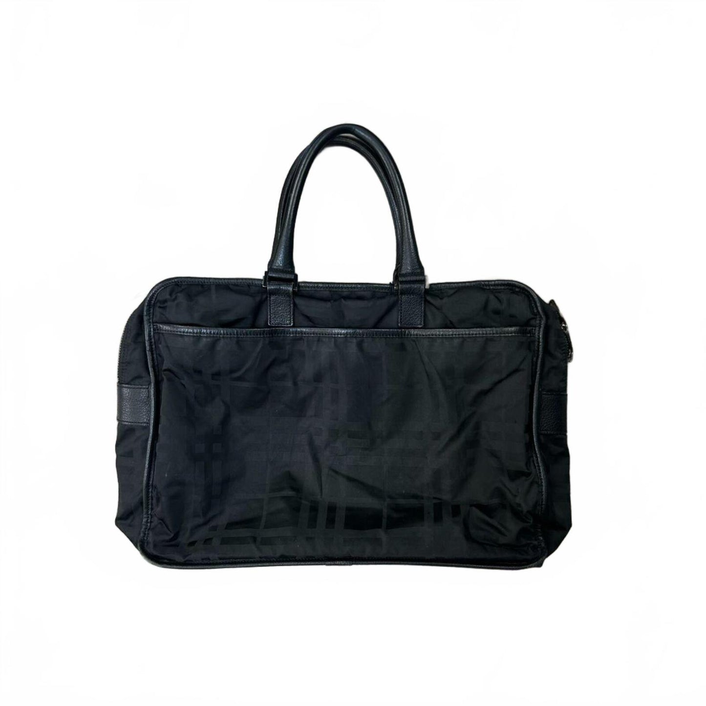 Burberry Black Label Briefcase Shadow Check Business Bag