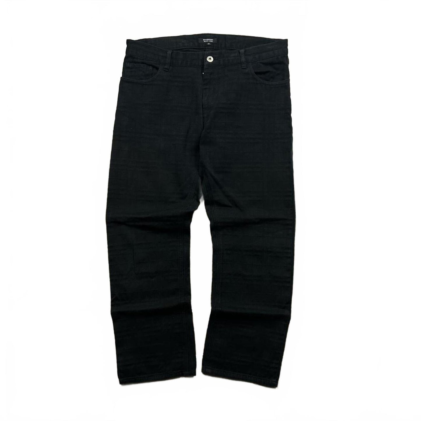 Vintage Burberry Black Label Shadow Check Jeans W32 L28