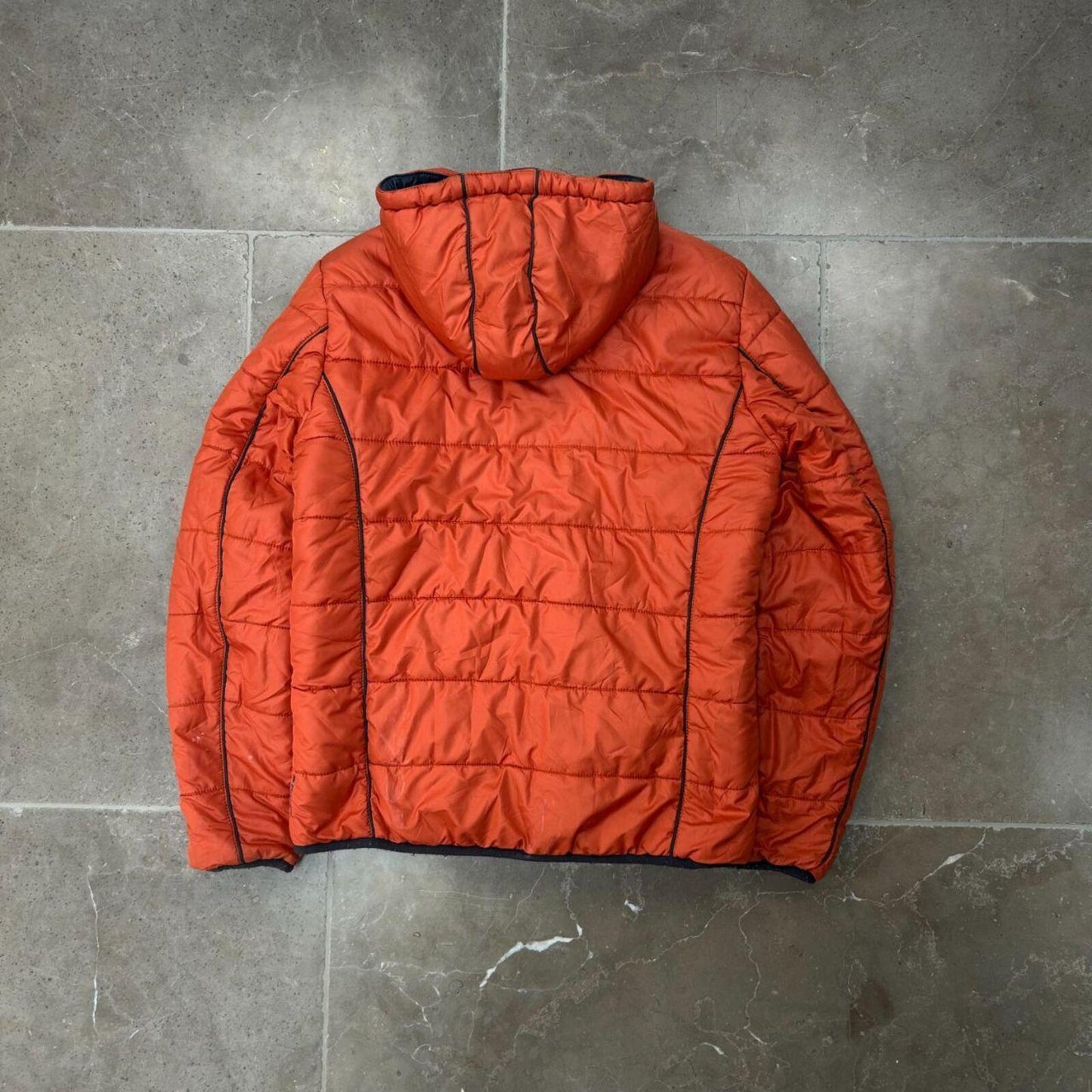 Vintage Armani Jeans Reversible Plaid Puffer Jacket XS
