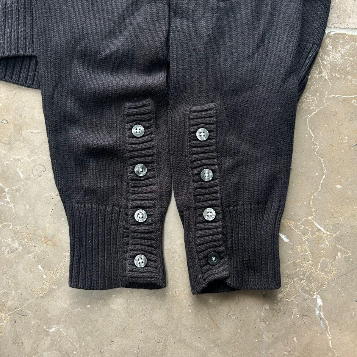 Burberry Black Label Button Collar Knit Jumper S