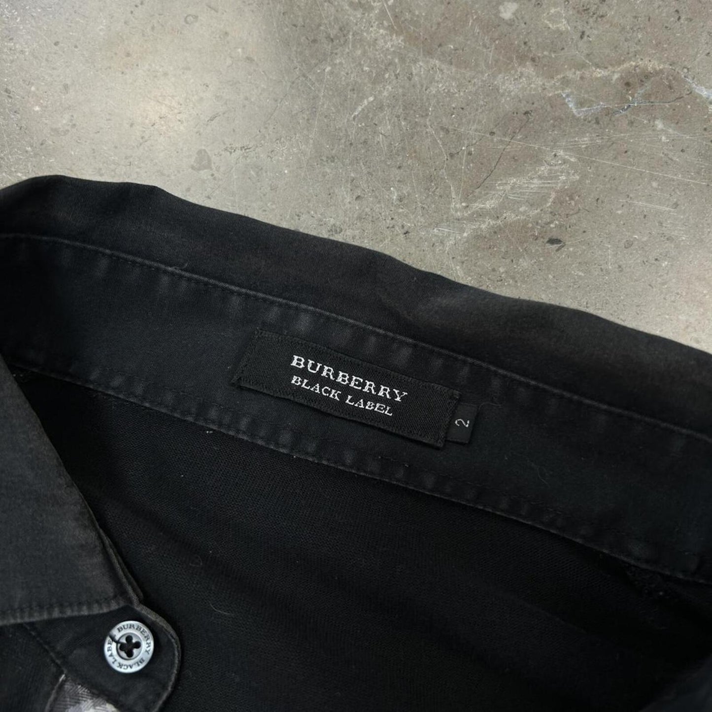 Burberry Black Label Nova Check Long Sleeve Polo S