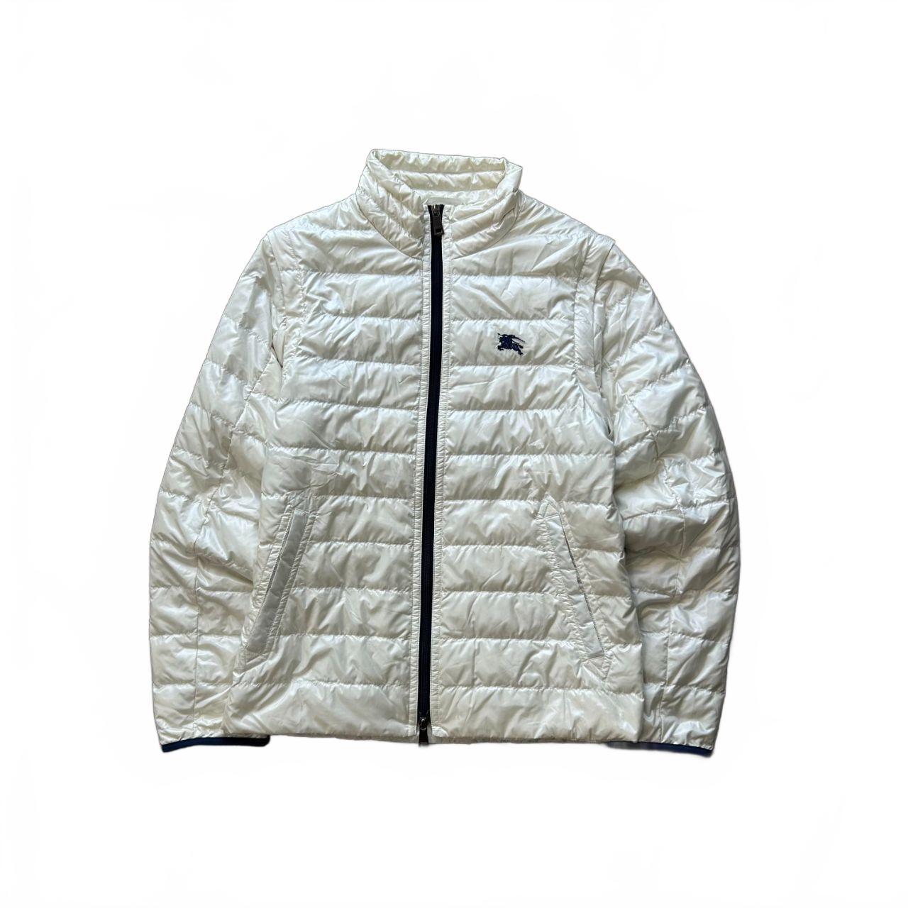 Vintage Burberry Black Label Puffer Jacket White S