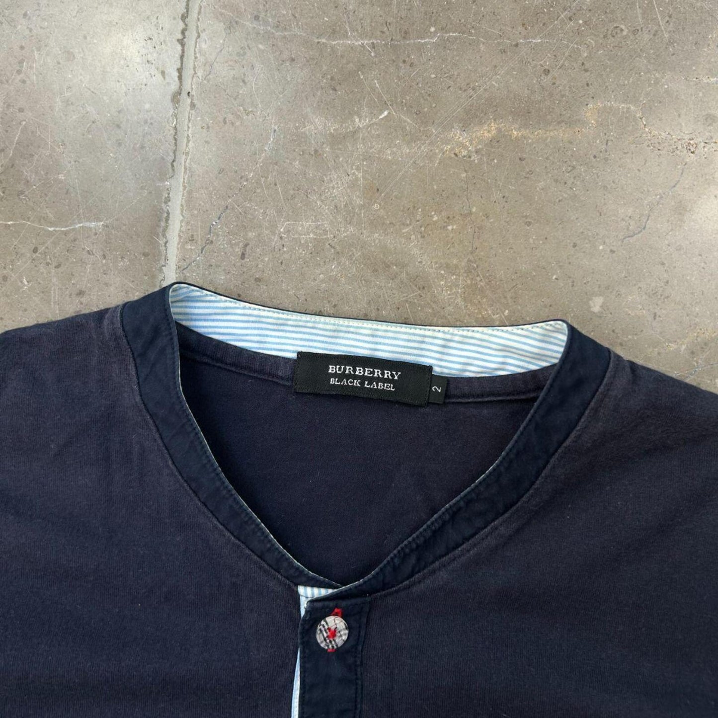 Burberry Black Label Nova Check Henley T Shirt S