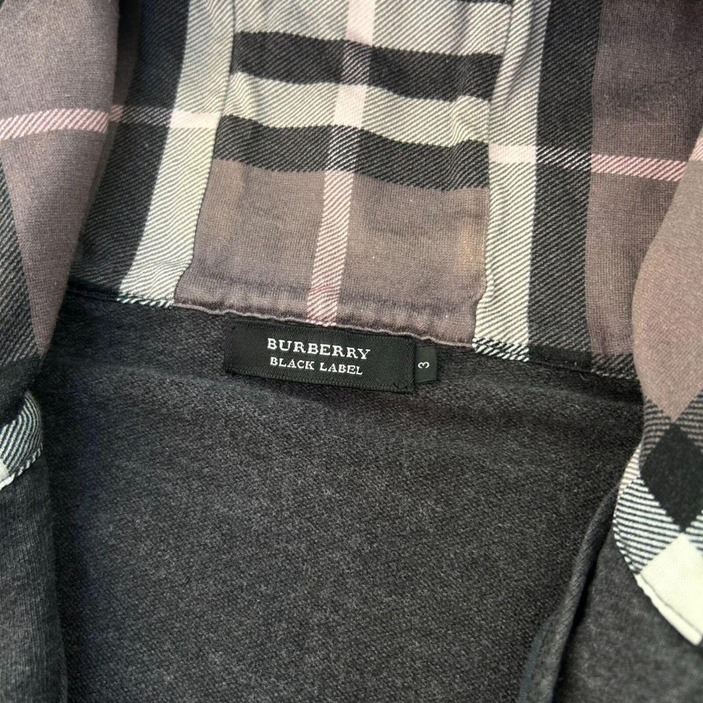 Burberry Black Label Nova Check Zip Up Hoodie S