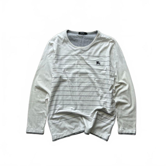 Burberry Black Label Striped Long Sleeve T Shirt M