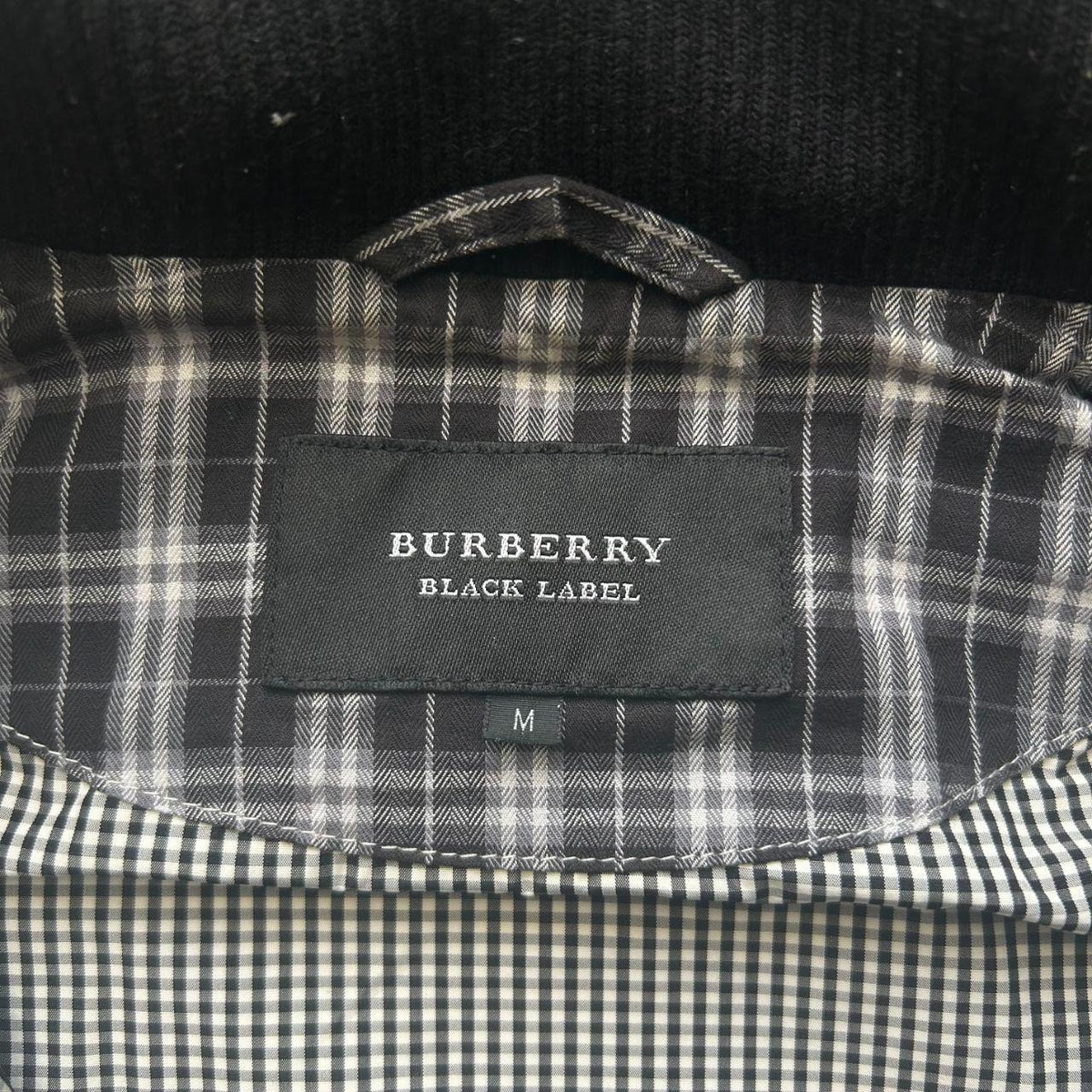 Burberry Black Label Gingham Check Gilet Hooded Vest Jacket S